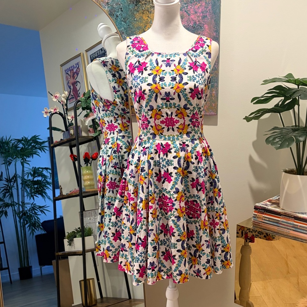 JCPenney J. Taylor 50’s Vintage Inspired Floral Mini Dress size 12
